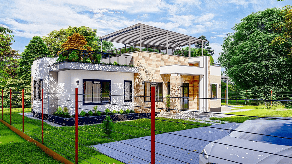 Modern 3-Bedroom Flatroof Bungalow