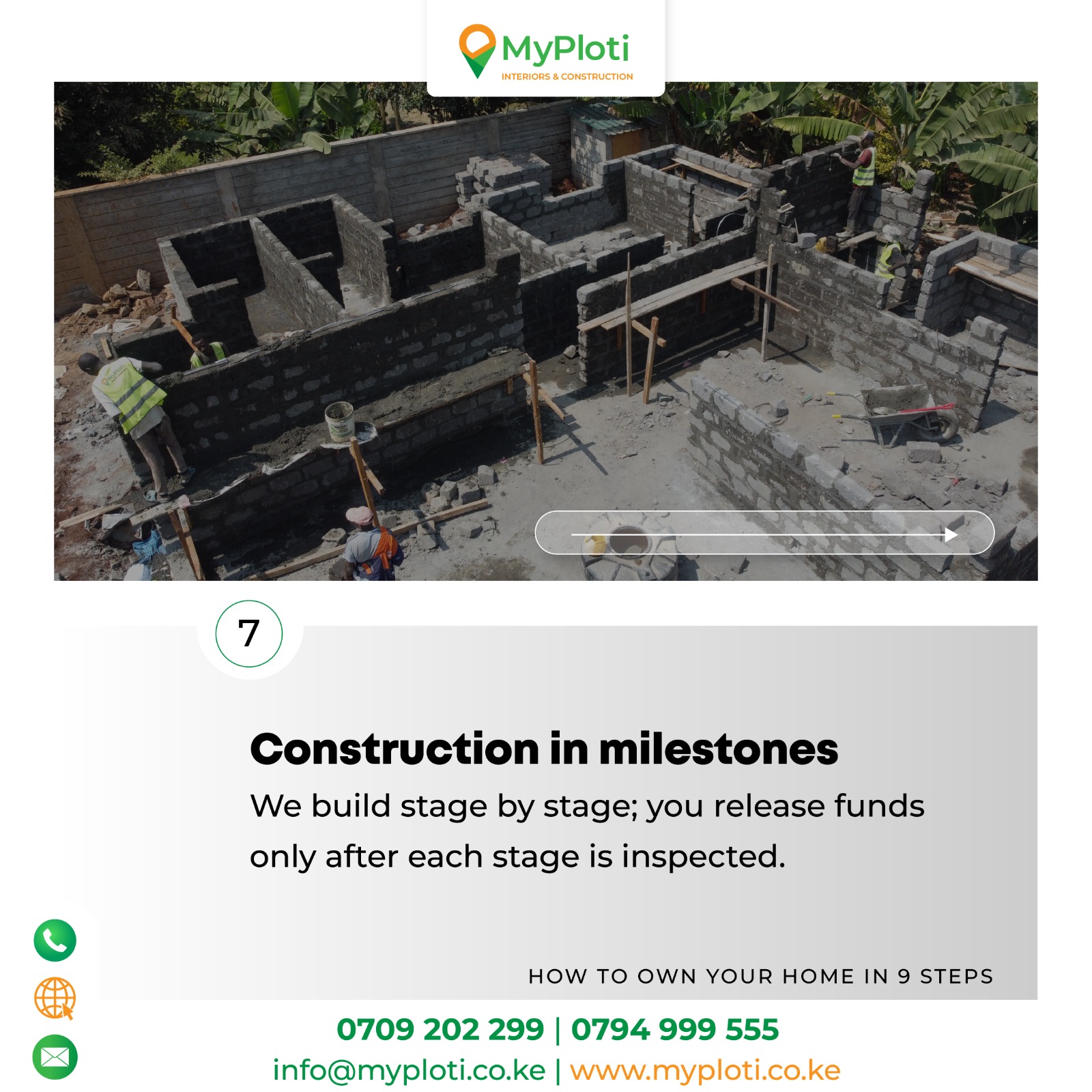 Step 7: Construction in Milestones